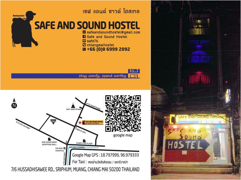 Safe And Sound Hostel Chiang Mai Exterior foto